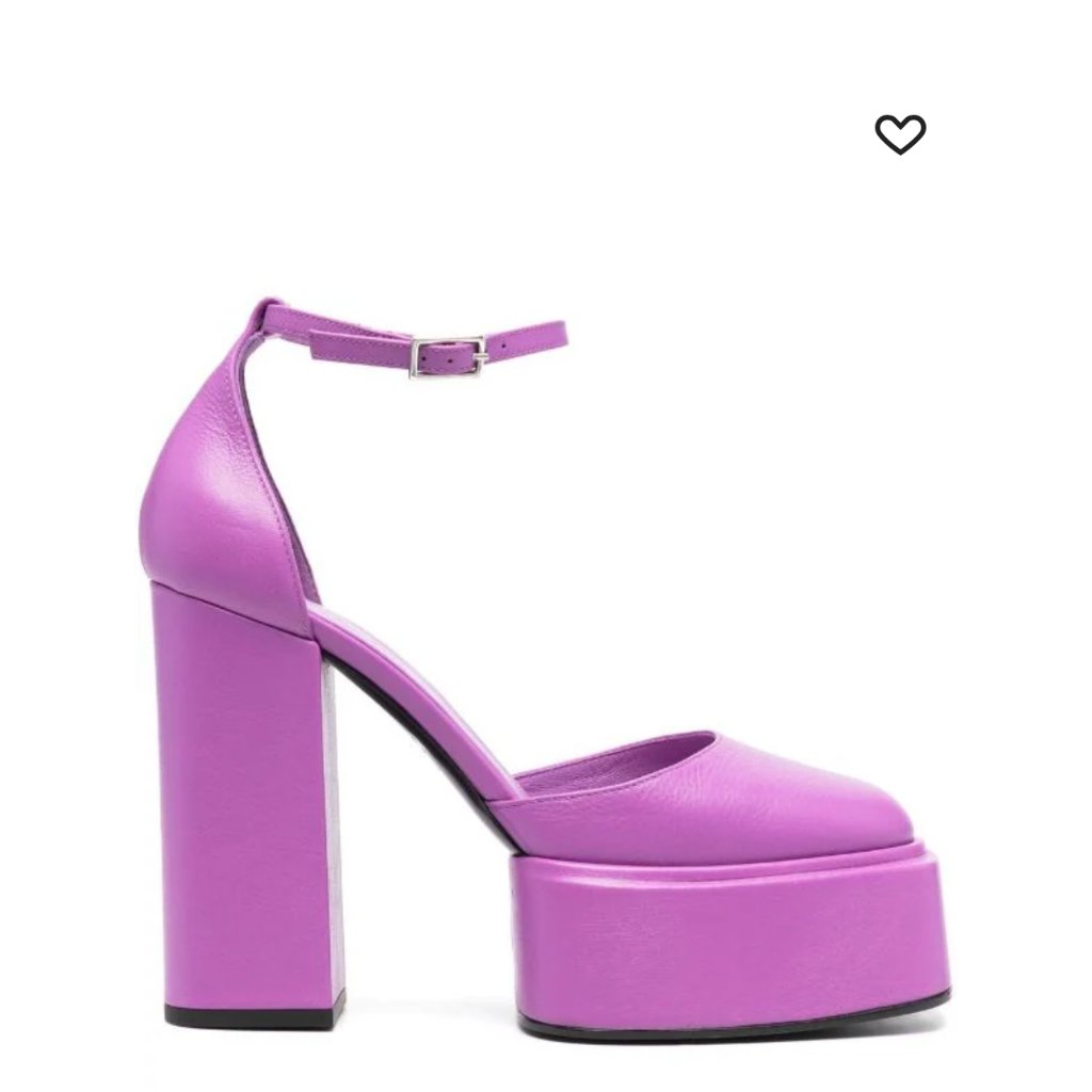 New - 3 Juin - Leather Ambra Sandals Heel Shoes13 Cm In Amethyst - Size 8 Or 38